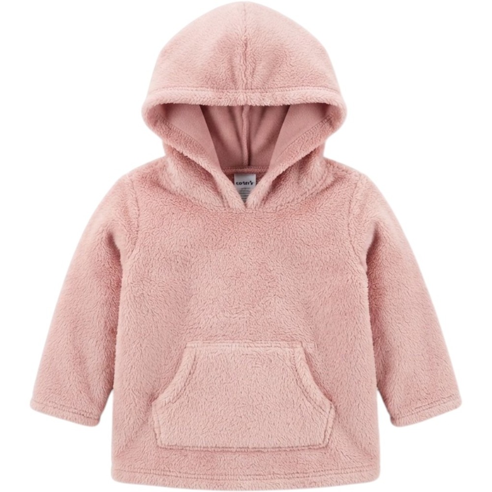 Carters Toddler Girls Pink Plush Fleece Pullover Hoodie 18M 1P829410 cozy